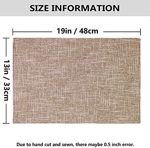Natural Linen Kitchen Place Mats Heat Resistant