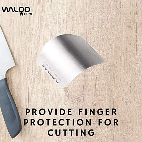 WALOO Stainless Steel Finger Guard 2 Pack Silver 1