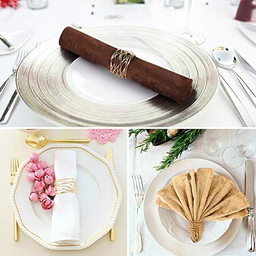 Accmor Metal Gold Napkin Rings Set of 6