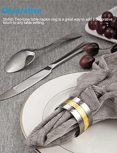 Dress Up Napkins with 2-Tone Napkin Rings from URWOOW