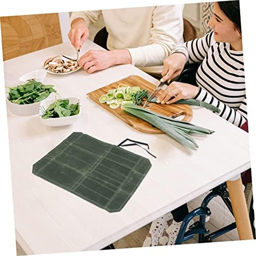 SHOWERORO Waxed Canvas Roll Tool Bag for Professional Chefs Kitchen Experts