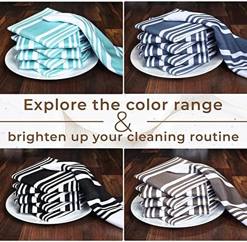 Urban Villa Cotton Dish Cloth Set of 8 - GreyWhite 1