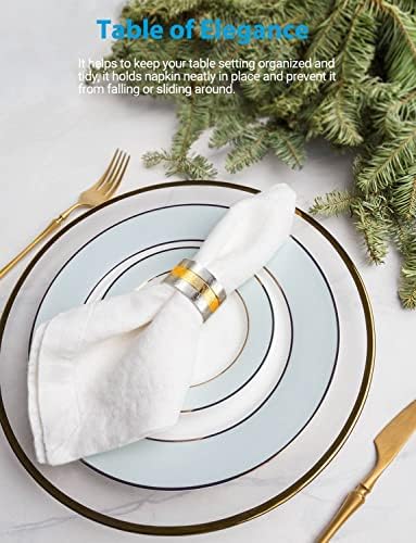Dress Up Napkins with 2-Tone Napkin Rings from URWOOW