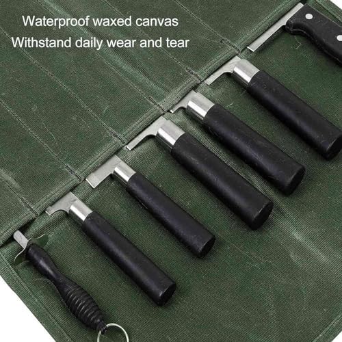 Portable Chef Knife Roll Bag OD Green