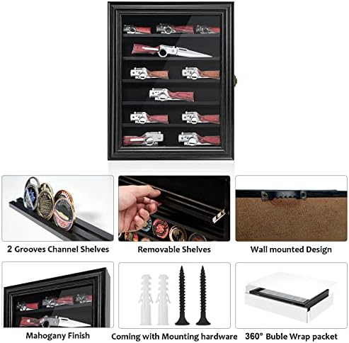 Ultimate Knife Display Case with HD Glass Shelves