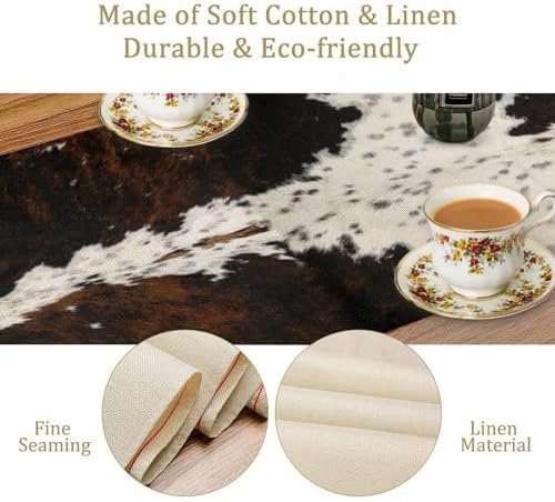 Cotton Cow Print Table Runner