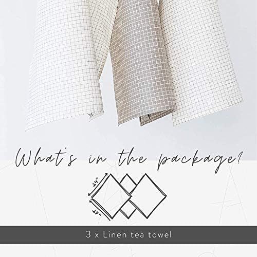 Perfect Linen Tea Towels Set of 3 Soft Eco-Friendly Daily Use