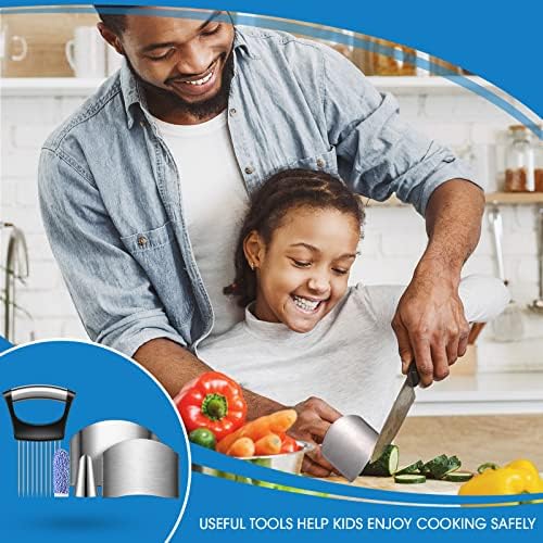 9-Piece Stainless Steel Finger Guards for Slicing and Cooking