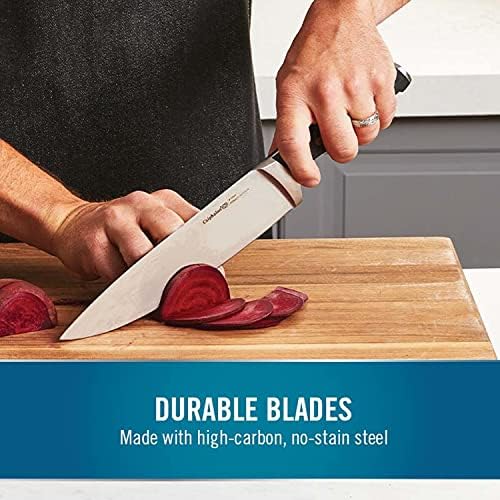 Calphalon Kitchen Knife Set with Self-Sharpening Block Sharp for Life