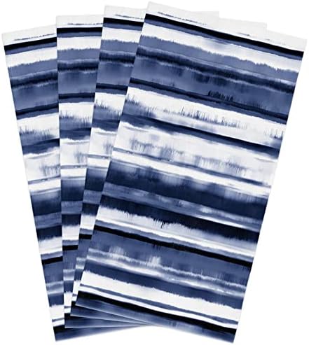 ZOE GARDEN Watercolor Blue Stripe Kitchen Towels Set