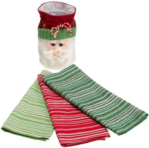 DII Santa Gift Bag with 3 Kitchen Towels
