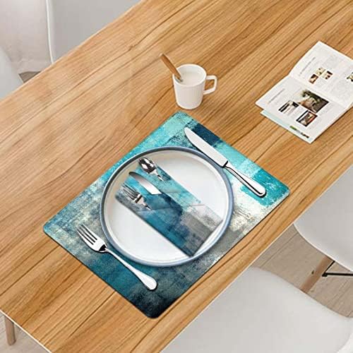Turquoise MCALK 8-Piece Placemats Set for Kitchen