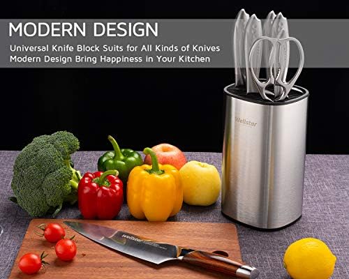 Universal Square Knive Holder Stainless Steel Doorstop Detachable Large Capacity