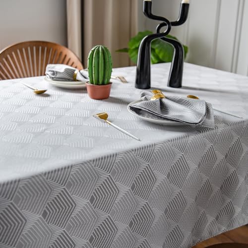 GOLD SAIL - Geometric Grey Tablecloth
