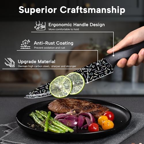 Astercook 15-Piece Knife Set with Built-in Sharpener