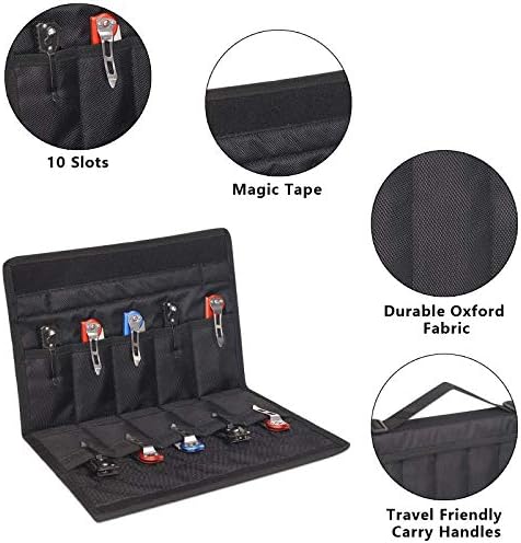 10-Pockets Knife Case for Butterfly Knives Folding Knives and Survival Tools