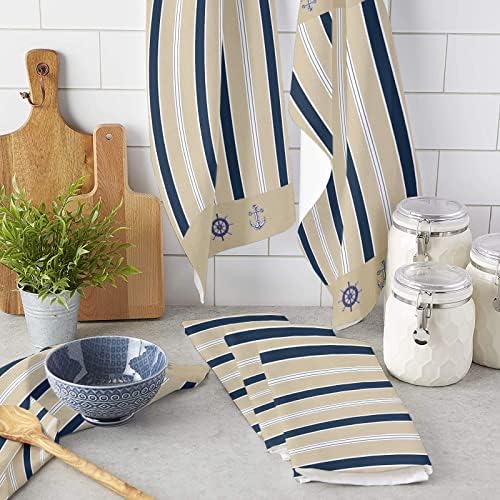 ZOE GARDEN Quick-Dry Durable Kitchen Towels navy blue 2-pack
