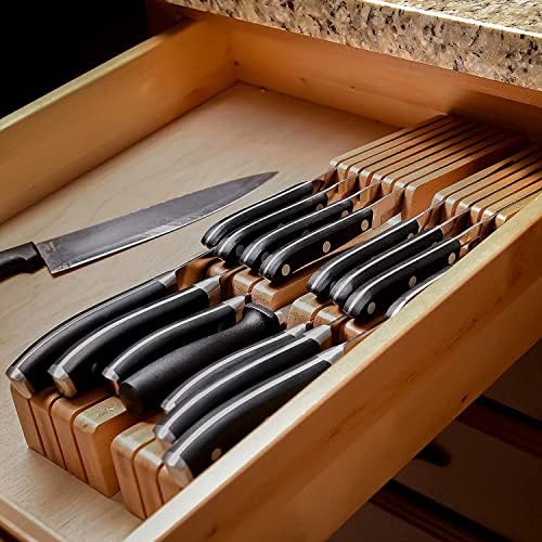 Bamboo Knives Organizer DRAWER Block 16 Knives