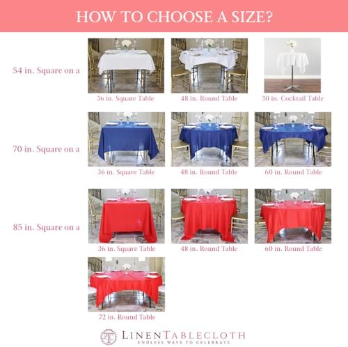 Versatile 54x54-Inch Polyester Tablecloth