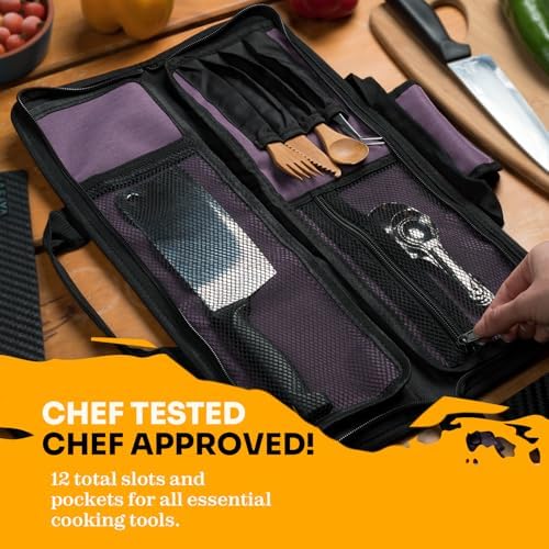 Asaya Chef Knife Roll Bag - 12 Pockets