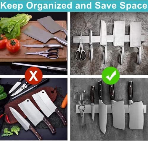 CtrlAltSlice - Magnetic Knife Holder wStrong Detent Perfect forOrganization Clean Storage