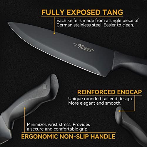 HUNTERDUAL 19 Pcs Kitchen Knife Set for Home Use