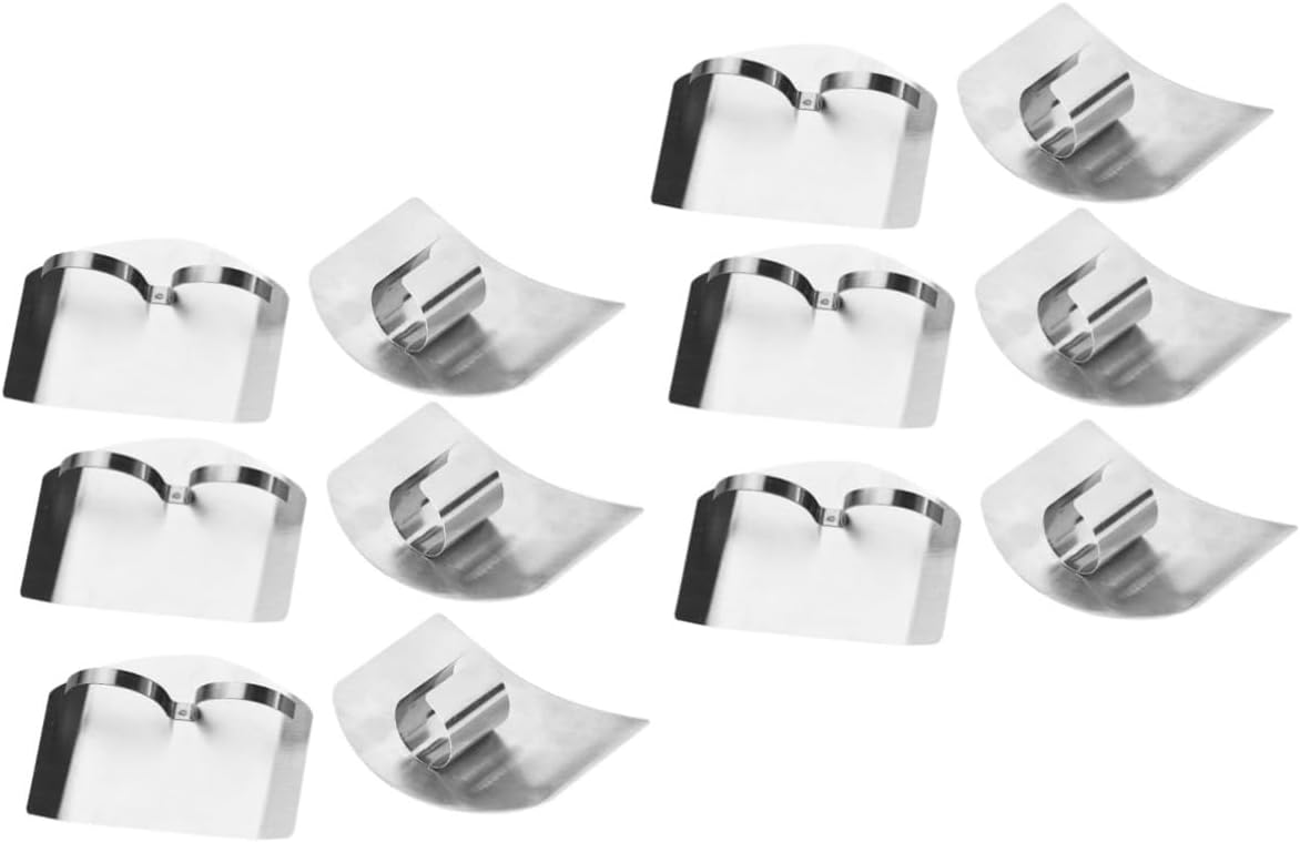 12 Pcs Stainless Steel Finger Guard Chopping Boards
