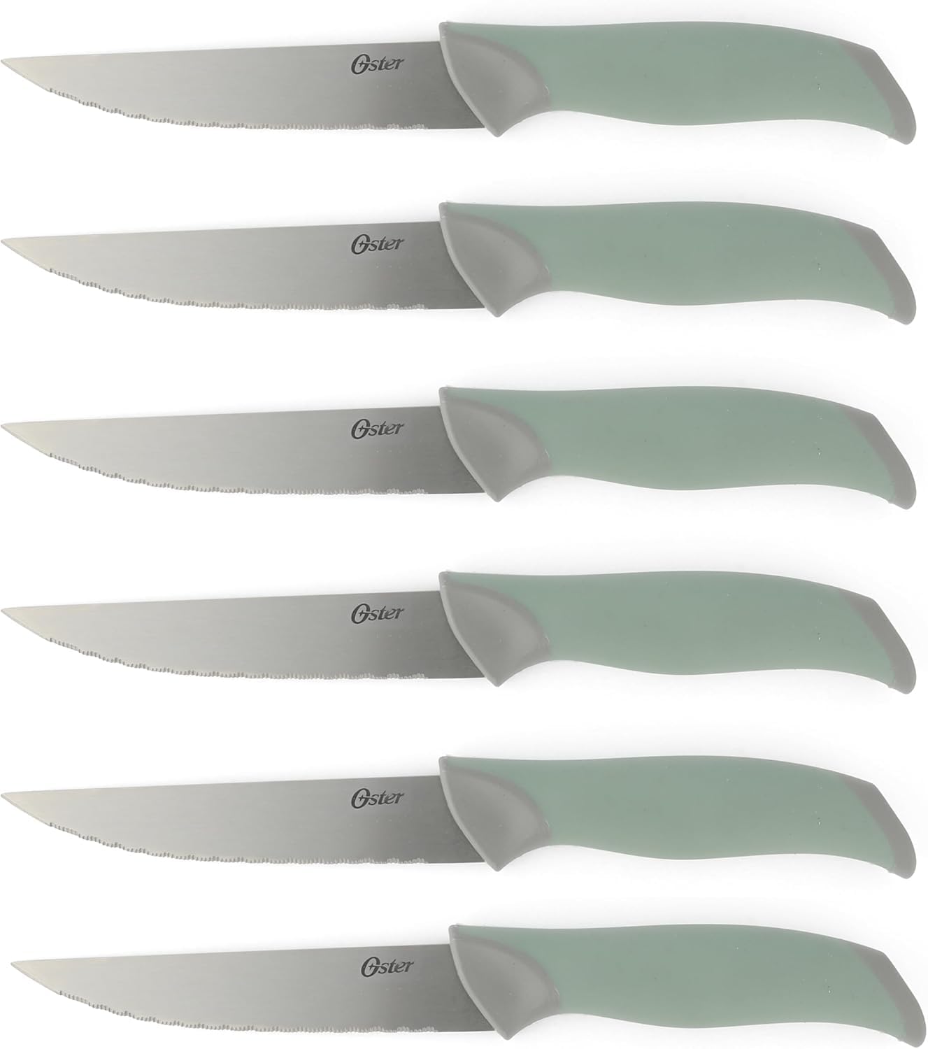 Oster Lindbergh 14 Piece Knife Block Set Sage Green