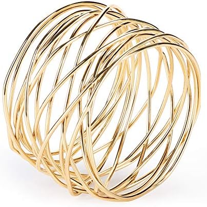 Accmor Metal Gold Napkin Rings Set of 6