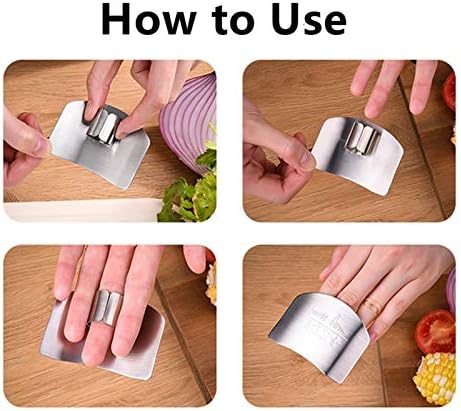 Safety-First Stainless Steel Finger Guards for Kitchen Use