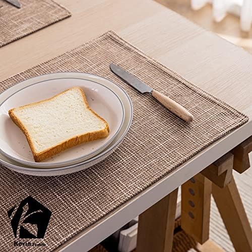 Natural Linen Kitchen Place Mats Heat Resistant