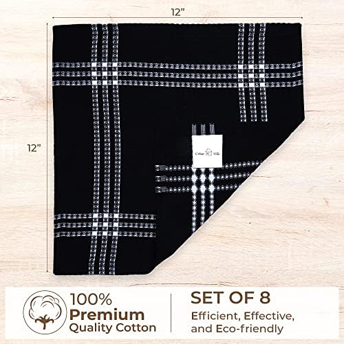 Urban Villa Cotton Dish Cloth Set of 8 12x12 Waffle Towels