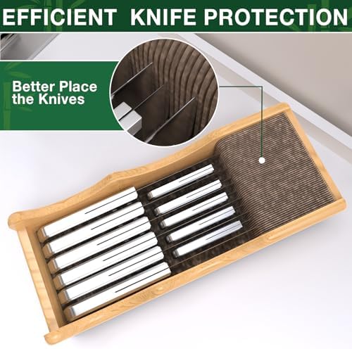 Compact Bamboo Knife Holder