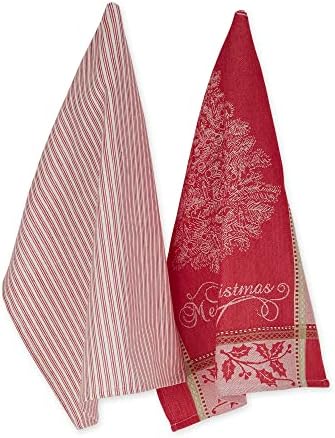 DII 18x28 Christmas Kitchen Towels - Festive Holiday Dish Towels Set 2 Count