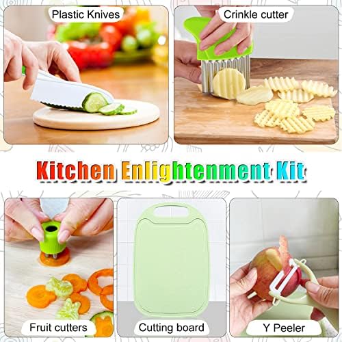 9-Piece Kids Kitchen Knife Set for Real Cooking