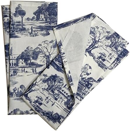 India Overseas Et Baker Design - Blue French Country Dish Towels Set of 2
