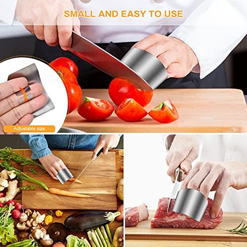 Stainless Steel Finger Guards Safety knives Durable Kitchen Protectors 4-Piece Set