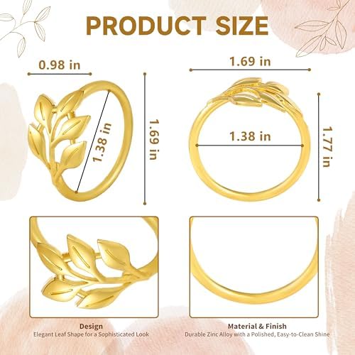 Monkkino Gold Napkin Rings