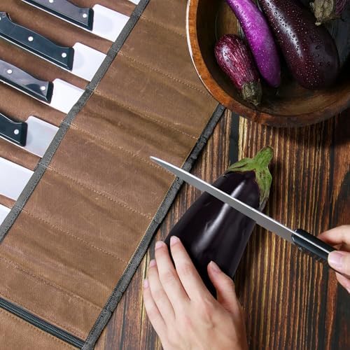 QEES Waxed Canvas Chef Knife Bag