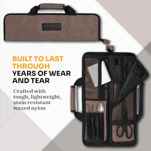 Asaya Chef Knife Roll Bag 12 Pockets for Traveling Chefs