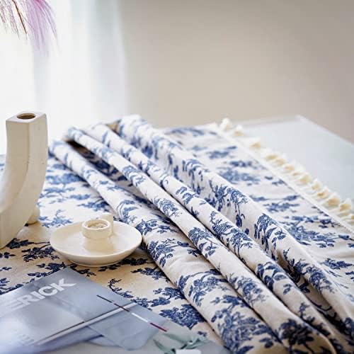 French Rose Tassel Tablecloth 55x102 inches Coordinate Your Kitchen Dining Kennedy Collection