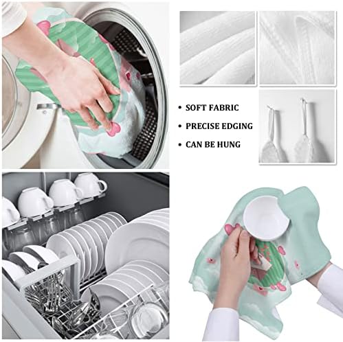 ZOE GARDEN Valentines Absorbent Microfiber Kitchen Towels