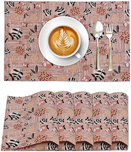 RUVANTI Modern 100 Cotton Placement Mat Set for Dining Tables 100 cotton