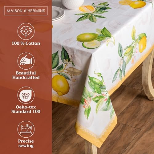 Maison dHermine 60x120 Rectangle Tablecloth Cotton
