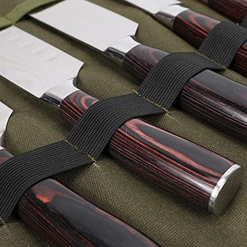 Heavy Duty 16 Oz Waxed Canvas Knife Roll Case