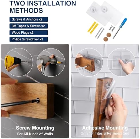 Strong Magnetic Knife Holder for Walls Gourmetop - Durable Easy to Install