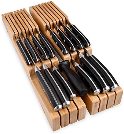 Bamboo Knives Organizer DRAWER Block 16 Knives