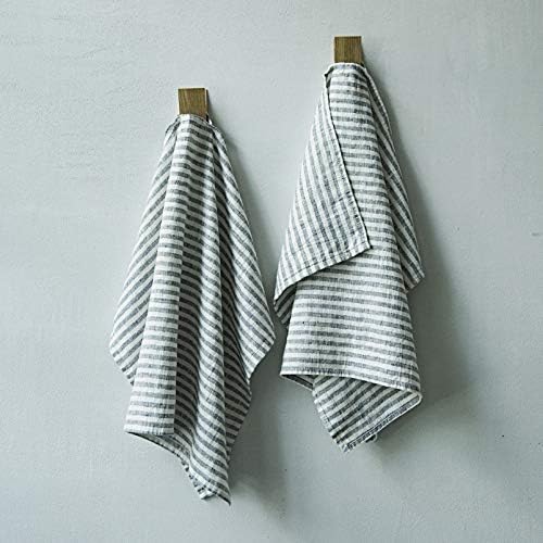Set of 2 Graphite Linen Tea Towels 18 x 26