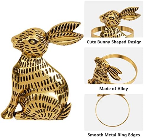 Easter Bunny Napkin Rings 6-Piece Set