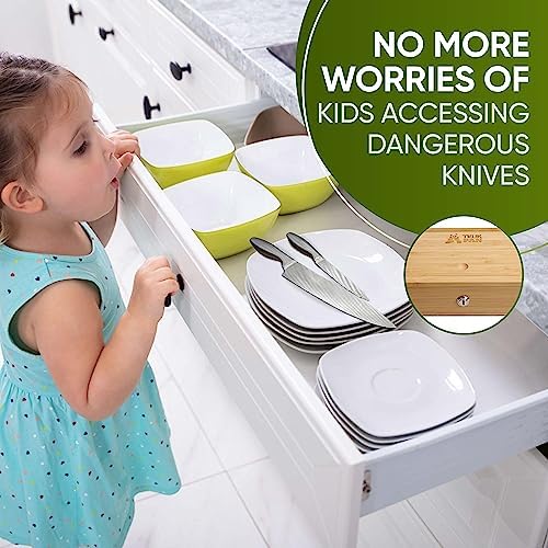 TrueBlueBamboo Bamboo-Friendly Multi-Knive Organizer Holder